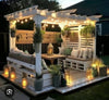 White Pallet Garden Cabana Lounge Set