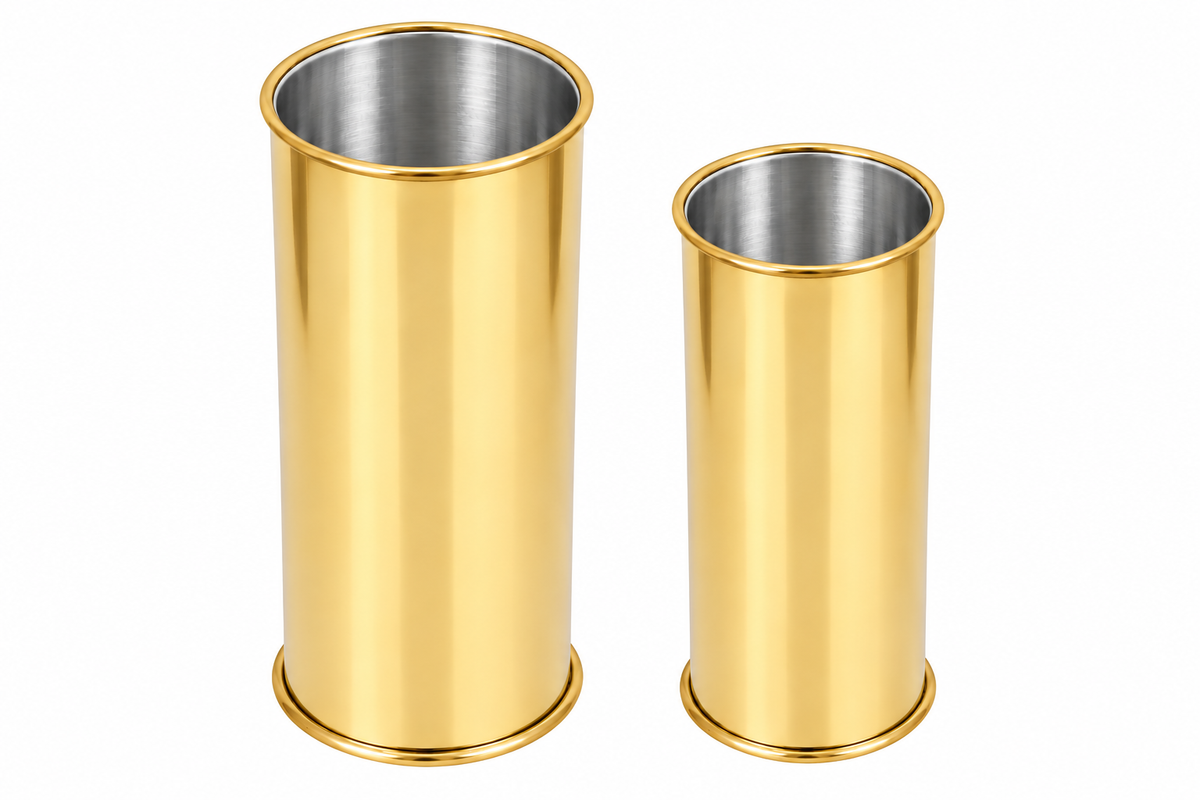 Gold Long Steel Planter (9, 11, 13 Inches)