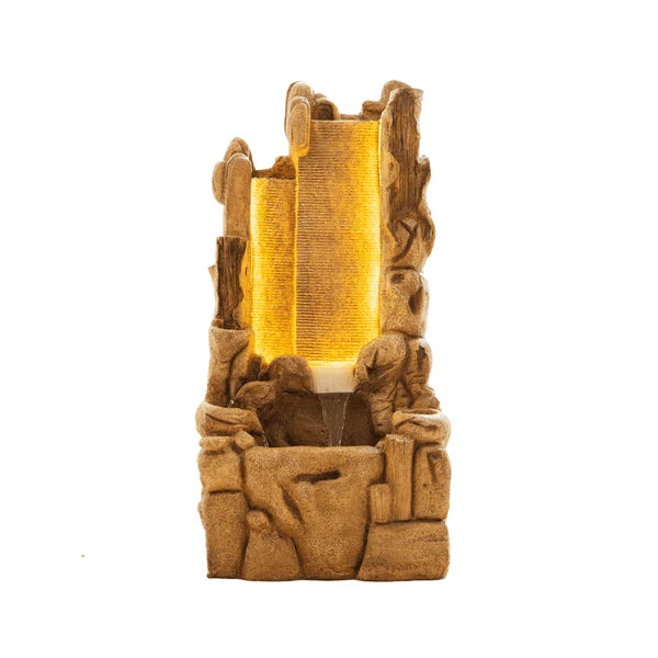 Water fountain and lighting decore
