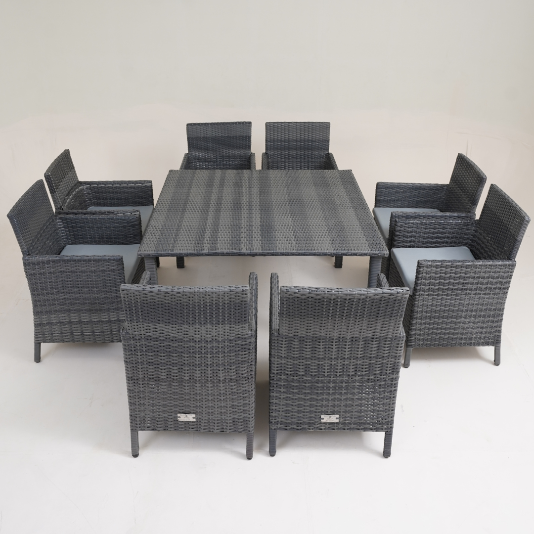 Rattan 8 chair and 1 table set