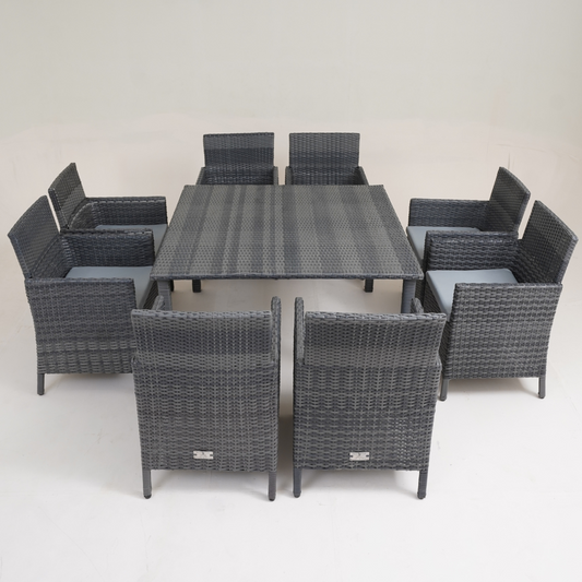 Rattan 8 chair and 1 table set