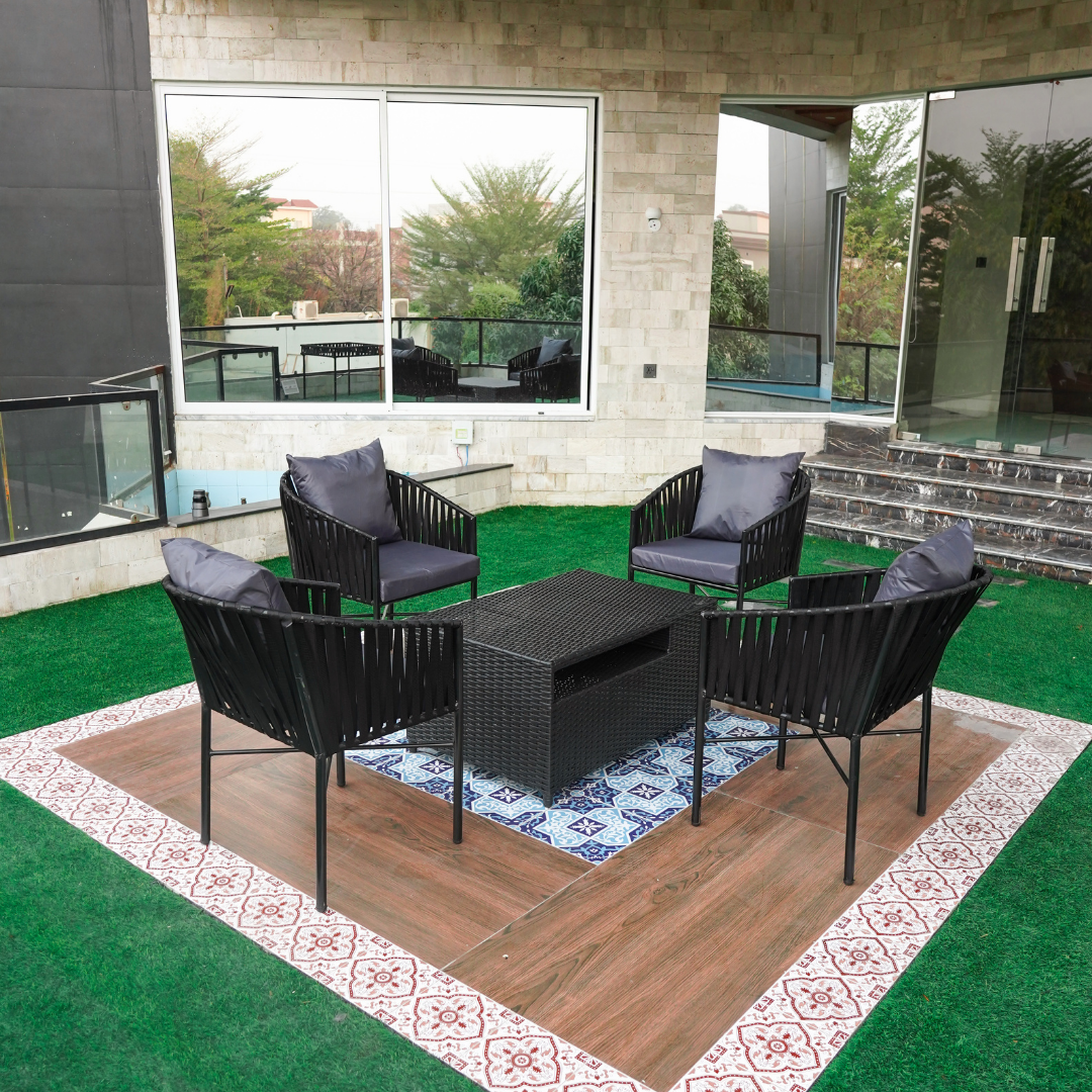Rattan Dining 4 Chair Set 231200003