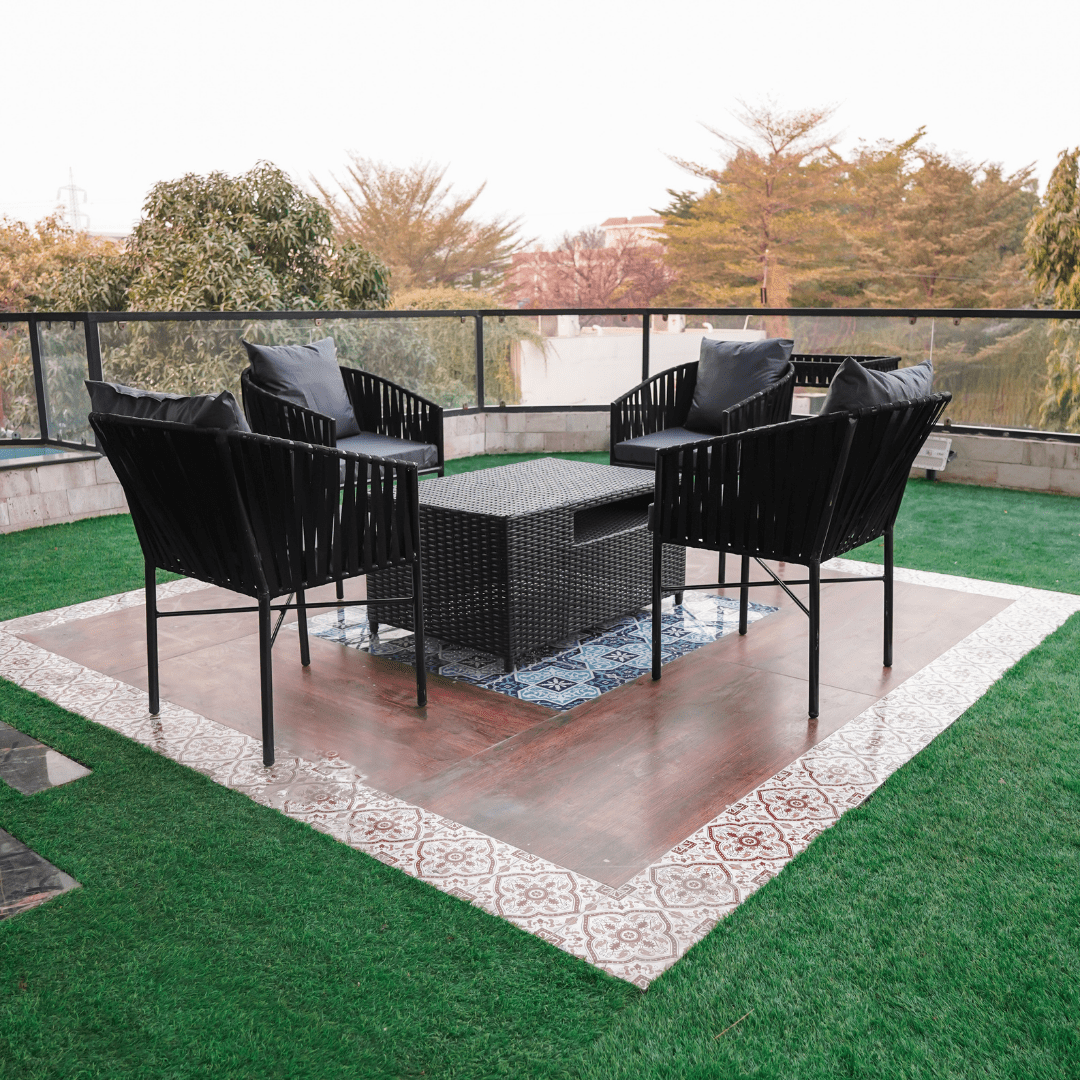 Rattan Dining 4 Chair Set 231200003