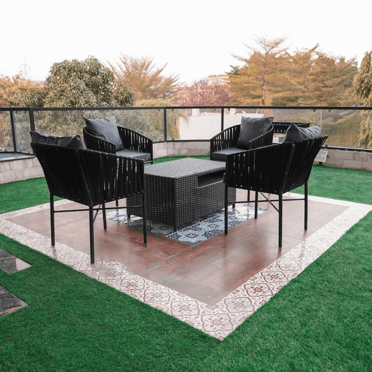 Rattan Dining 4 Chair Set 231200003