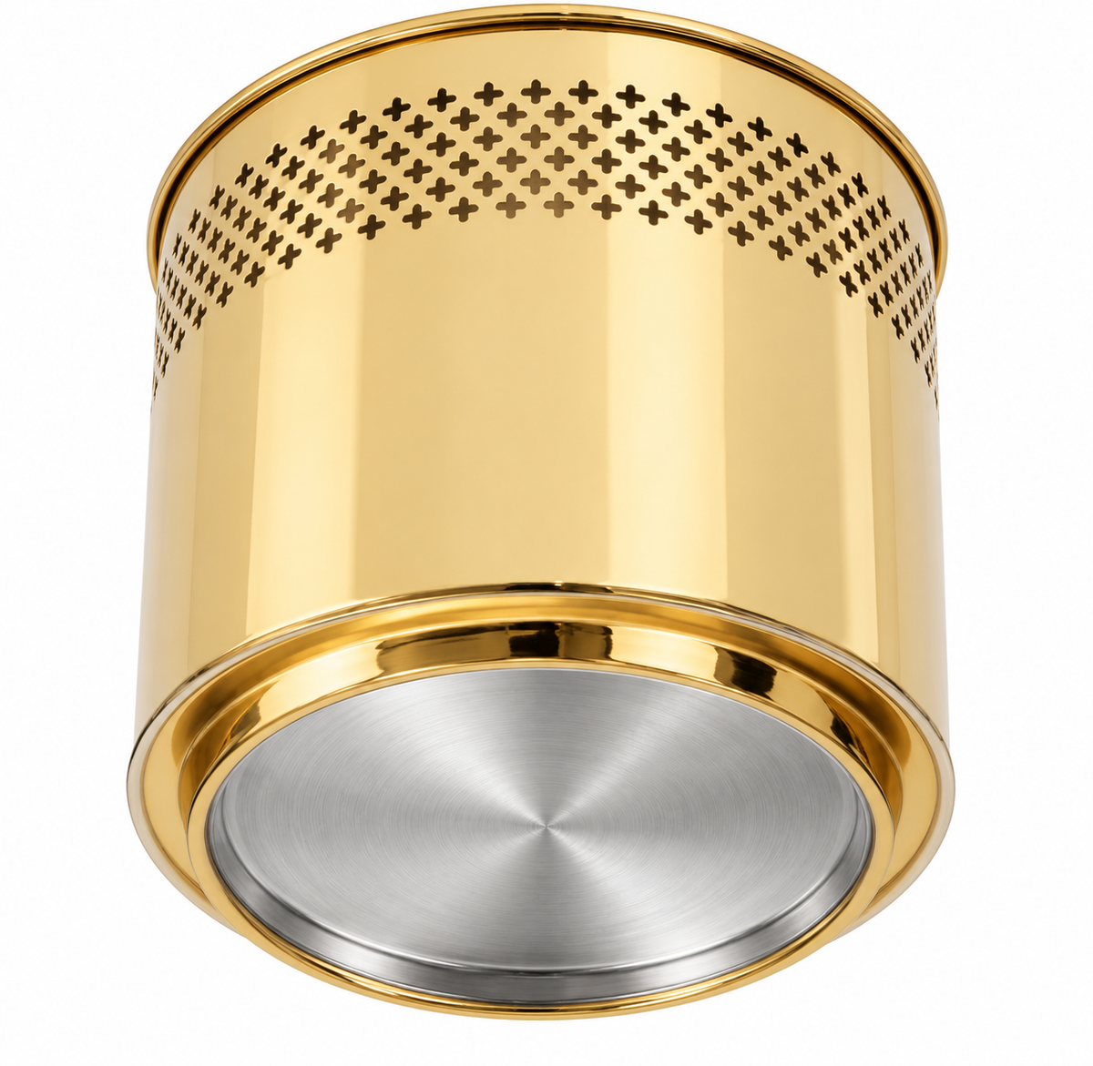 Gold Steel Planter (10, 12, 14, 16 Inches)
