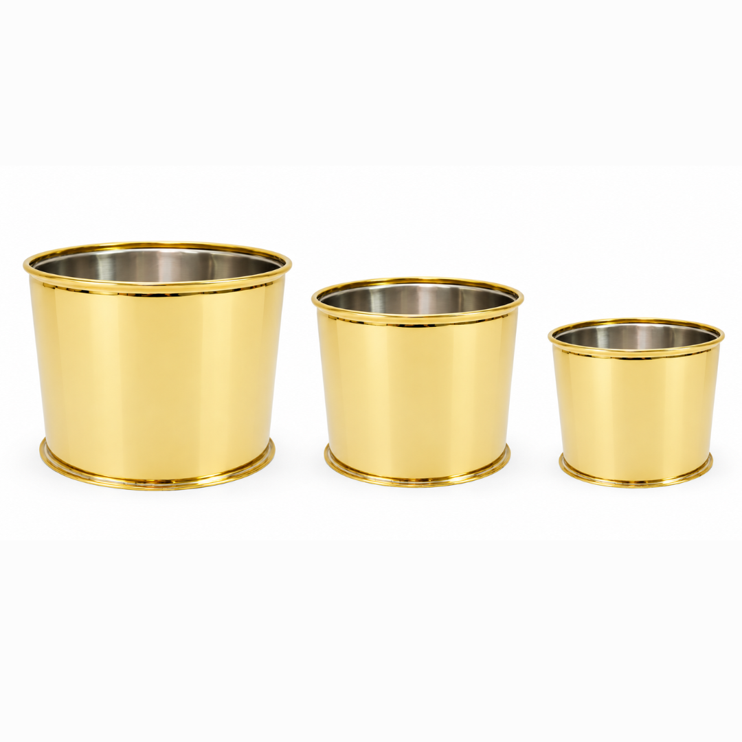 Mini Gold Steel Planter (3, 4, 5 Inches)