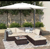 HCS 6 SEATER Rattan L shape sofa with table