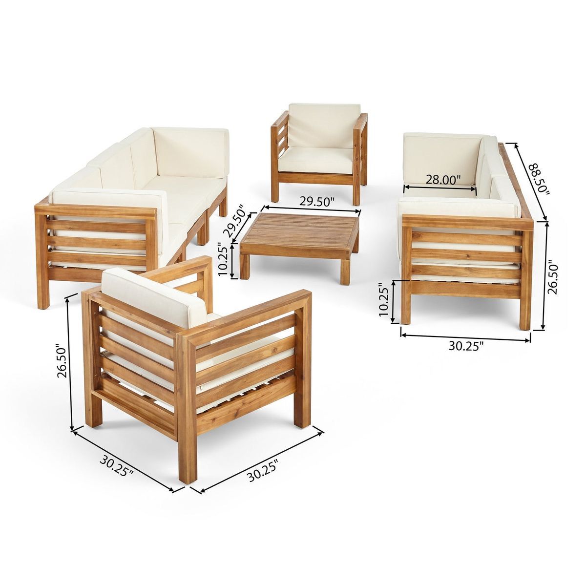 HCS 6 SEATER SOFA SET WOOD MATERIAL