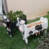HCS Wooden Cow Planter