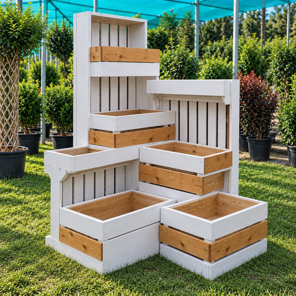 Modern Rustic Wooden Planter