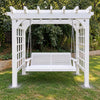 Elegant Wooden Pergola with Hanging Swing