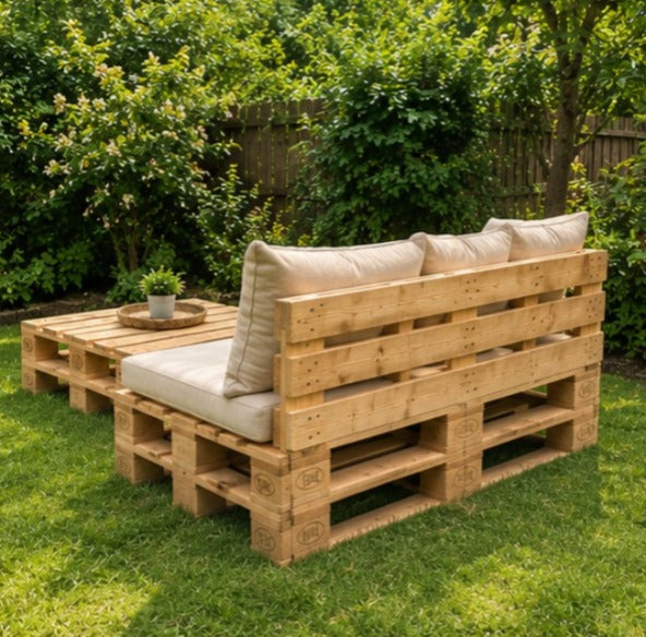 Wooden Pallet Elegance for Your Lawn