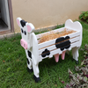 Wooden Cow Planter