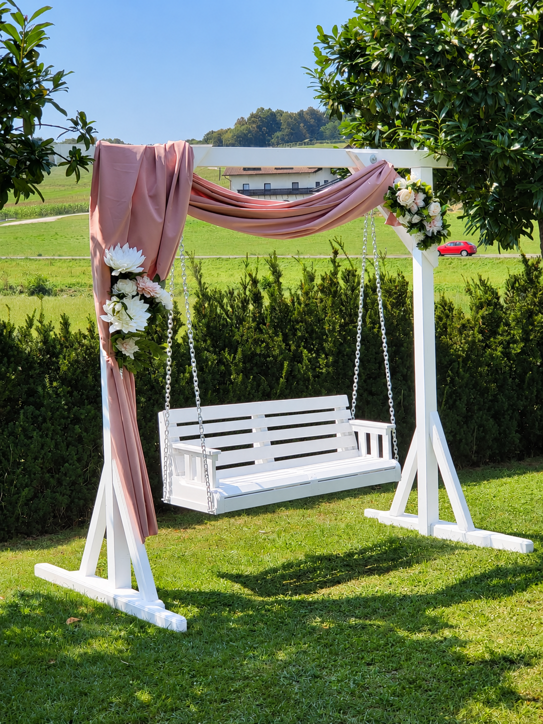 Wooden Swing for Garden Décor