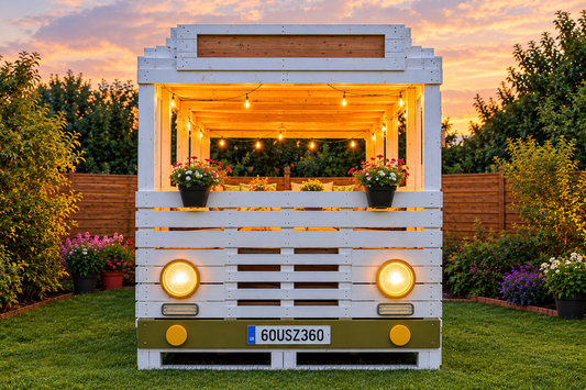 Wooden Pallet Bus Garden Display (10 x 7 ft)