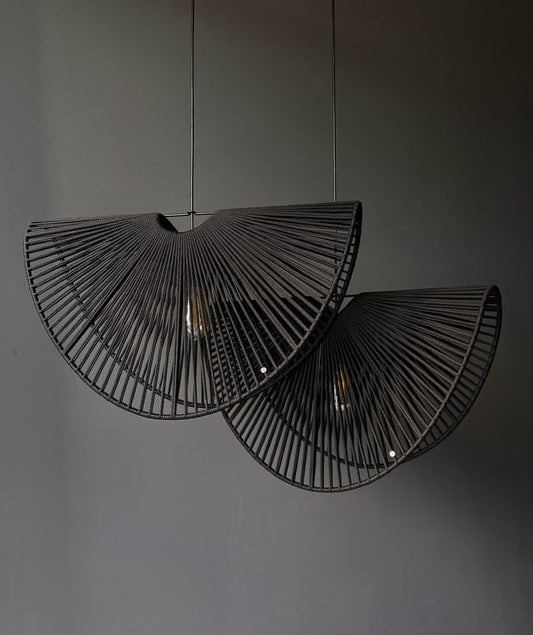 Black Woven Wing Pendant Lamp