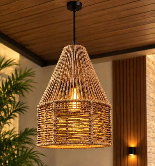 Rattan Basket Pendant Lamp