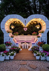 Heart-Shaped Pallet Garden Lounge with Fairy Lights