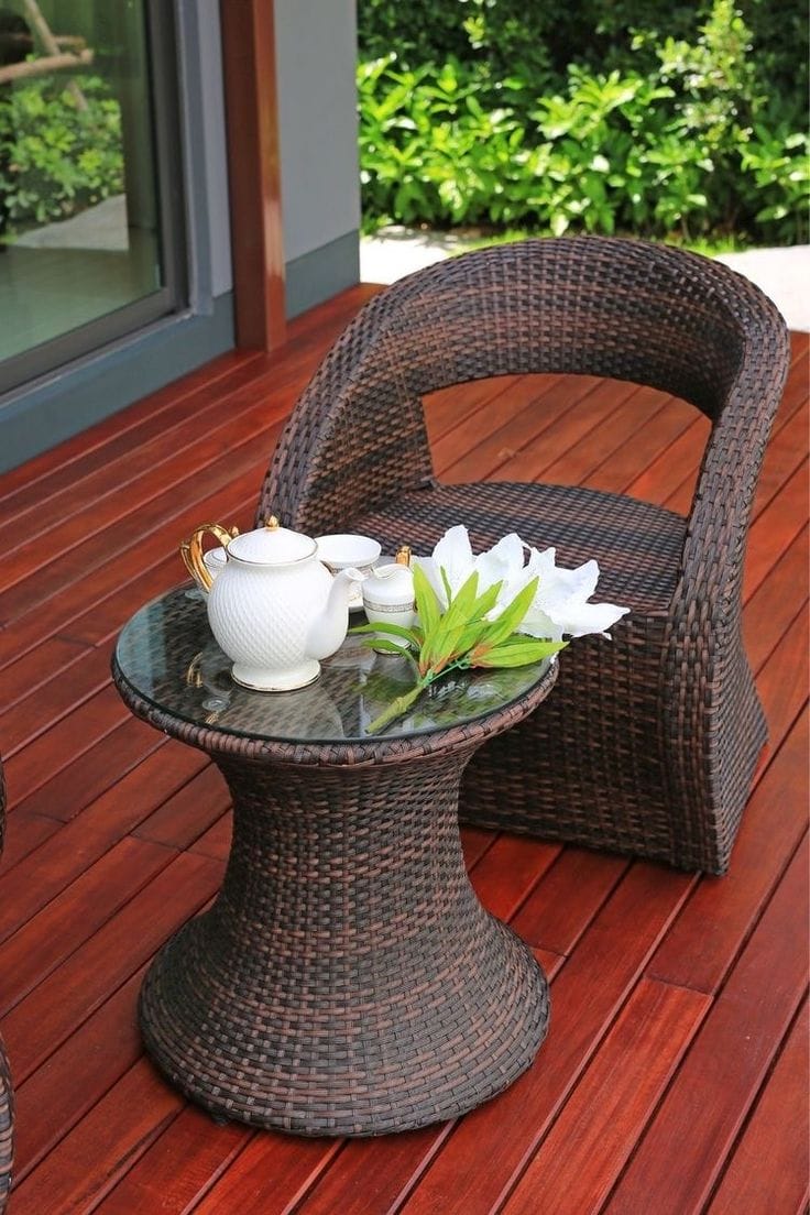 Dark Rattan Garden Armchair