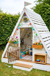 A-Frame Pallet Kids Playhouse with Porthole Window