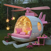 Pink Pallet Helicopter Playhouse with Lounge Seat