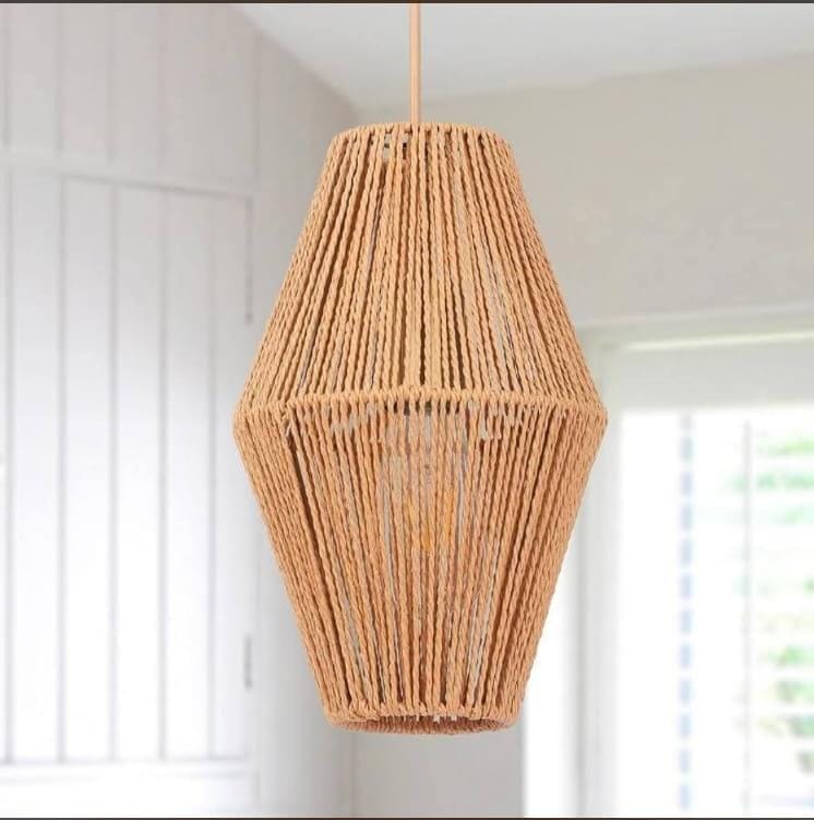 Tall Rattan Pendant Lamp