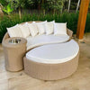 Natural Rattan Daybed with Side Table