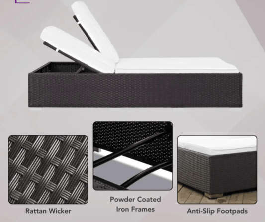Double Rattan Lounger – Premium Outdoor Comfort & Durability