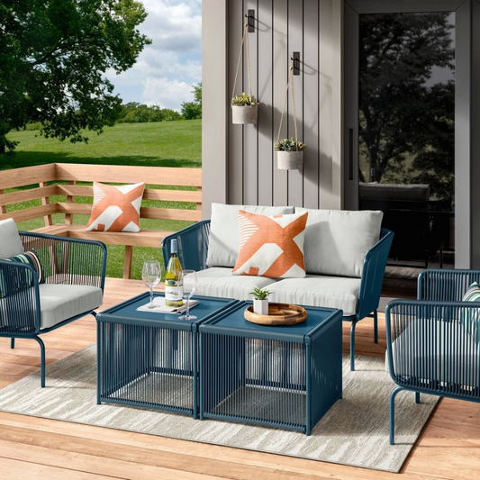 Rattan Strips Sofa Set