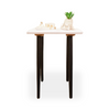 Top White And Legs Black Square Table 230900018