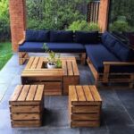 Elegant Wooden L-Shape Sofa – Perfect for Indoor & Outdoor Space